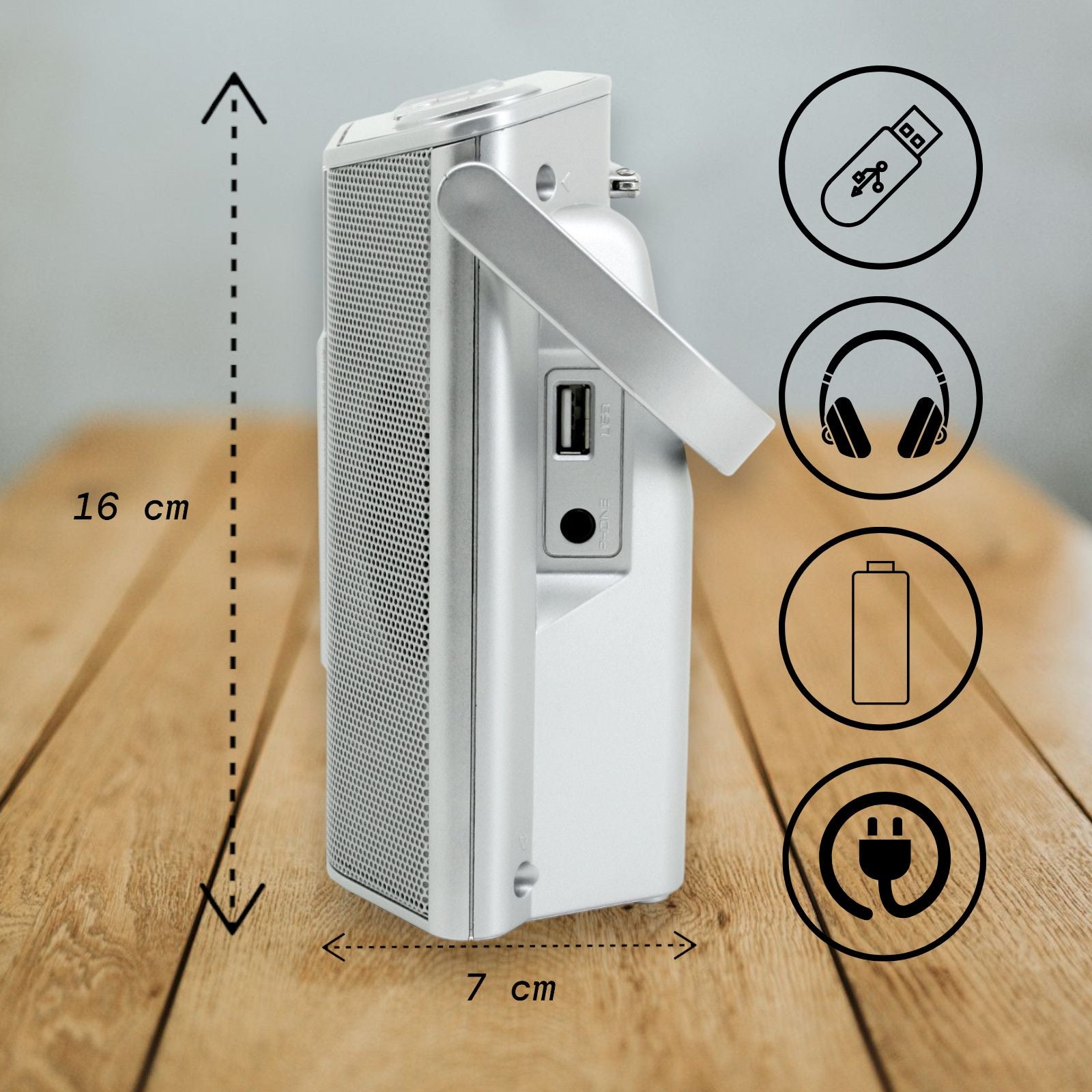 Soundmaster RCD1770SI tragbares Radio mit CD-Player digital