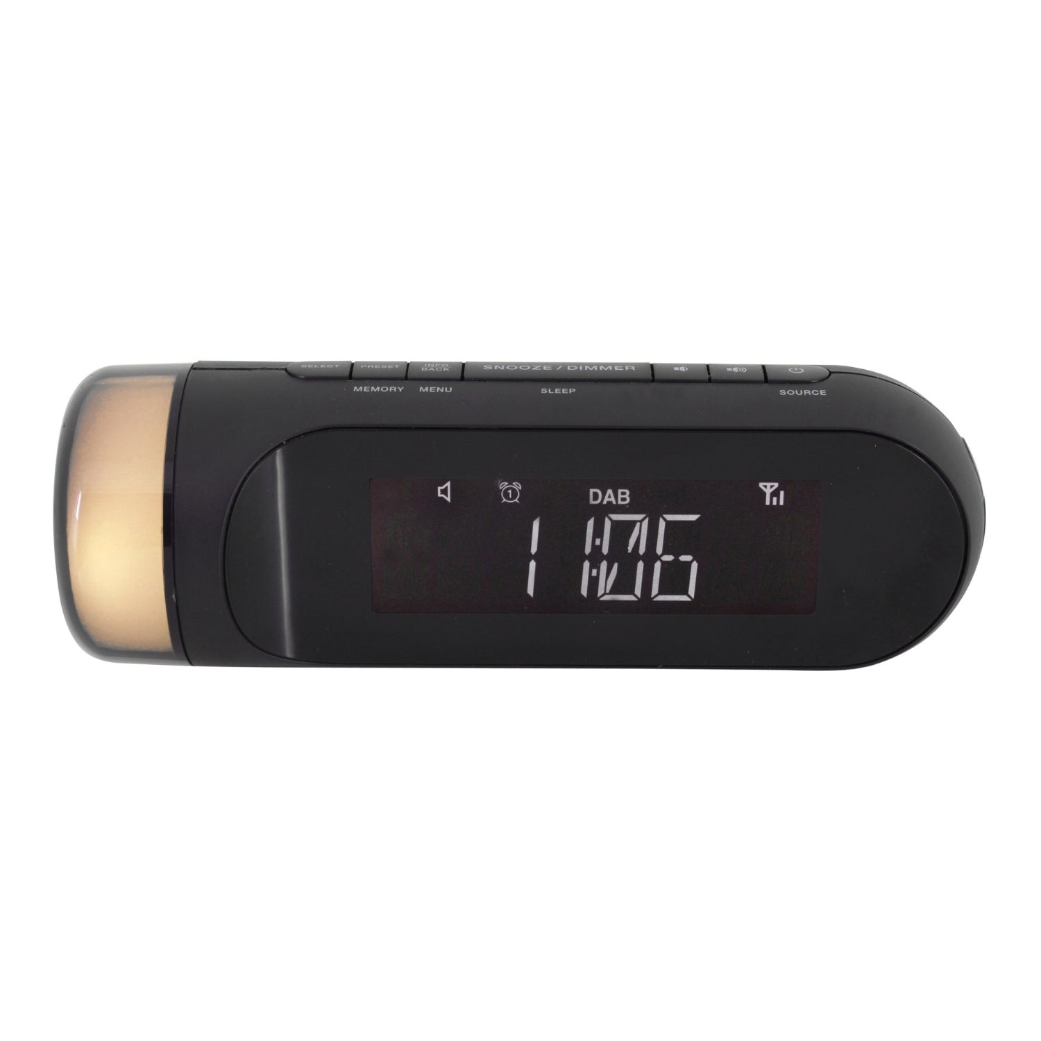 soundmaster ur6600sw dab und ukw radiowecker dualalarm mit nachtlicht – Detailaufnahme – Produktbild von Soundmaxx Online
